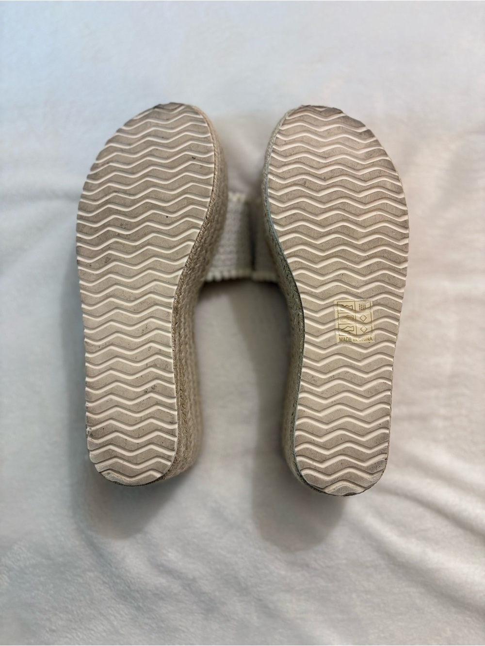 White Crochet Platform Sandals - Picture 7 of 7